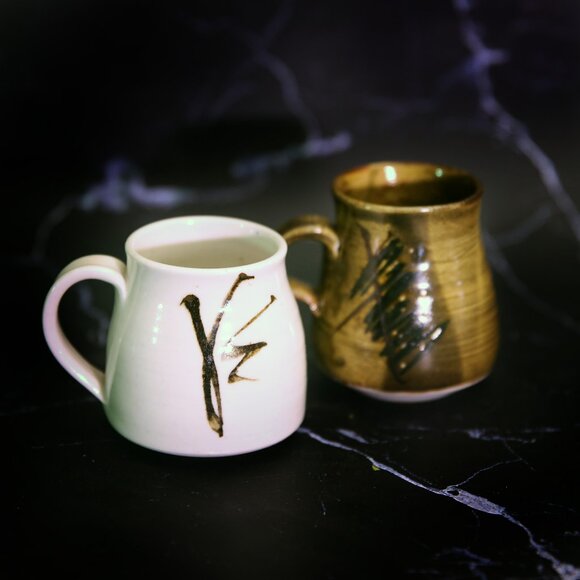 Bogen Signed Artisan Pottery Mugs Cups - Picture 3 of 10